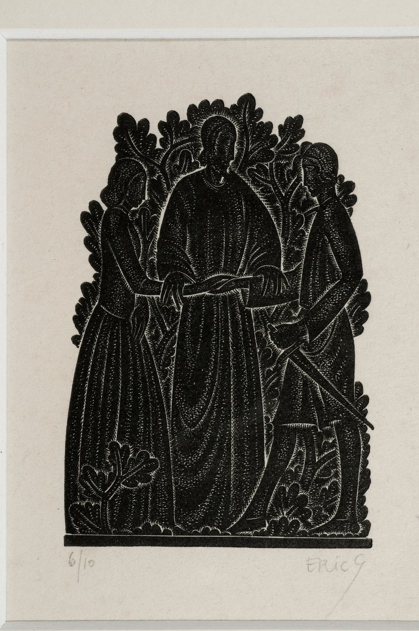 Evlilik (tahta baskı) by Eric Gill