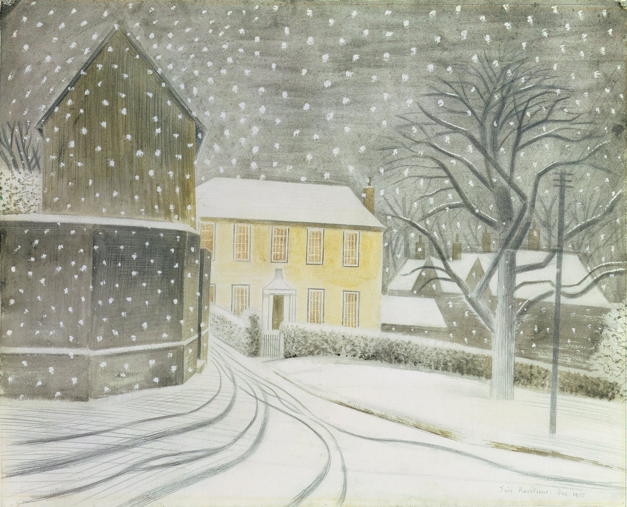 Karda Halstead Yolu by Eric Ravilious