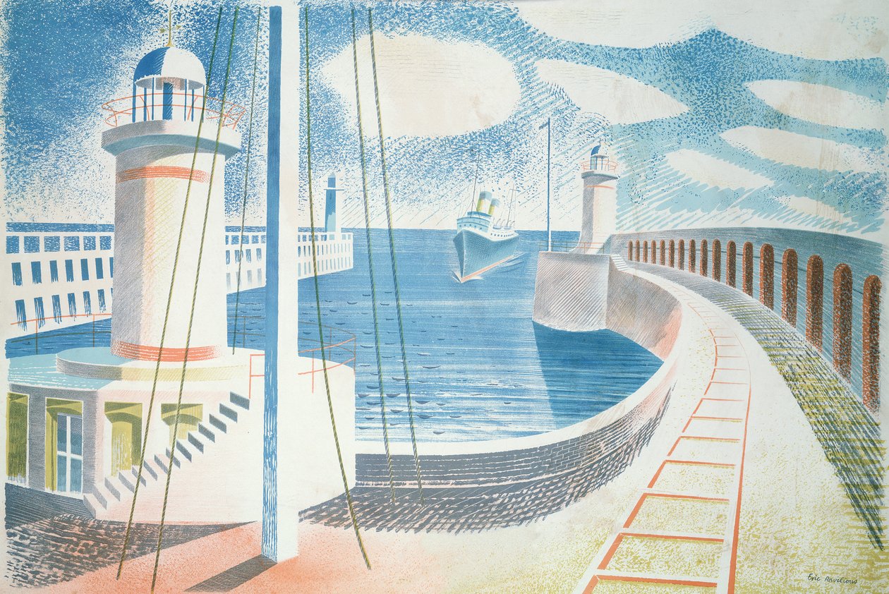 Newhaven Limanı by Eric Ravilious