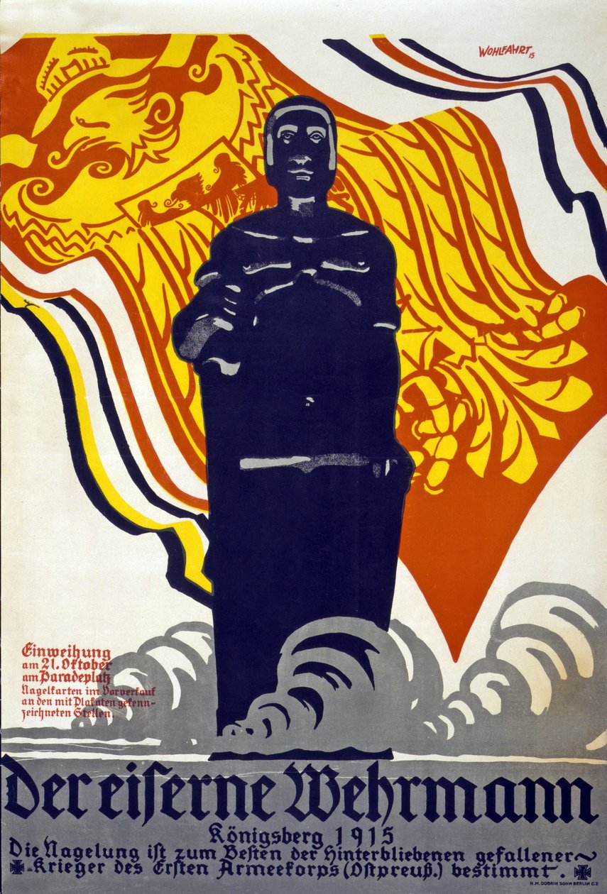 Demir Wehrmann, Königsberg 1915, 1915 renkli taş by Erich Wohlfahrt