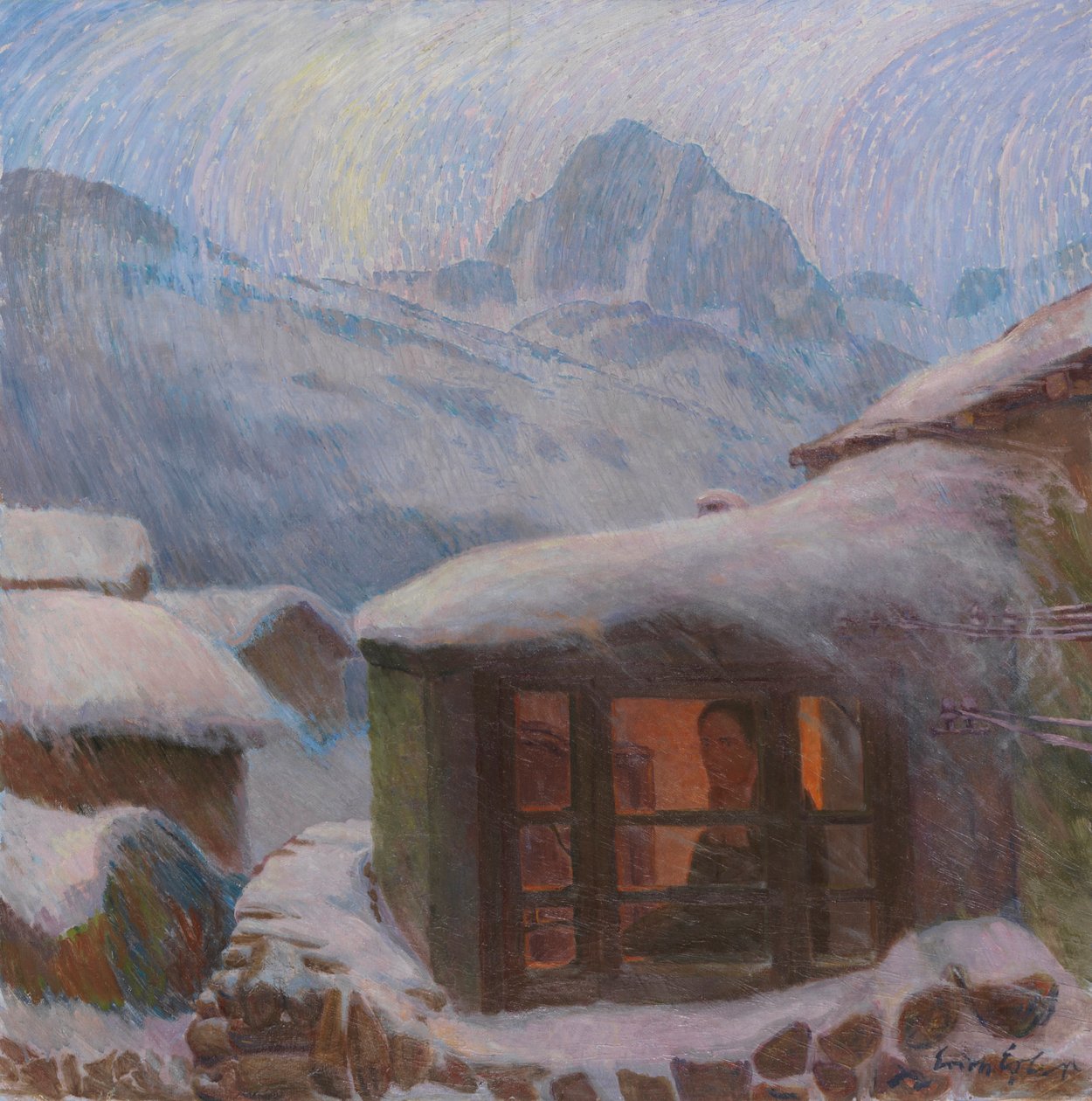Yalnızlık Dondurucu yağmur, c. 1900. by Erich Erler