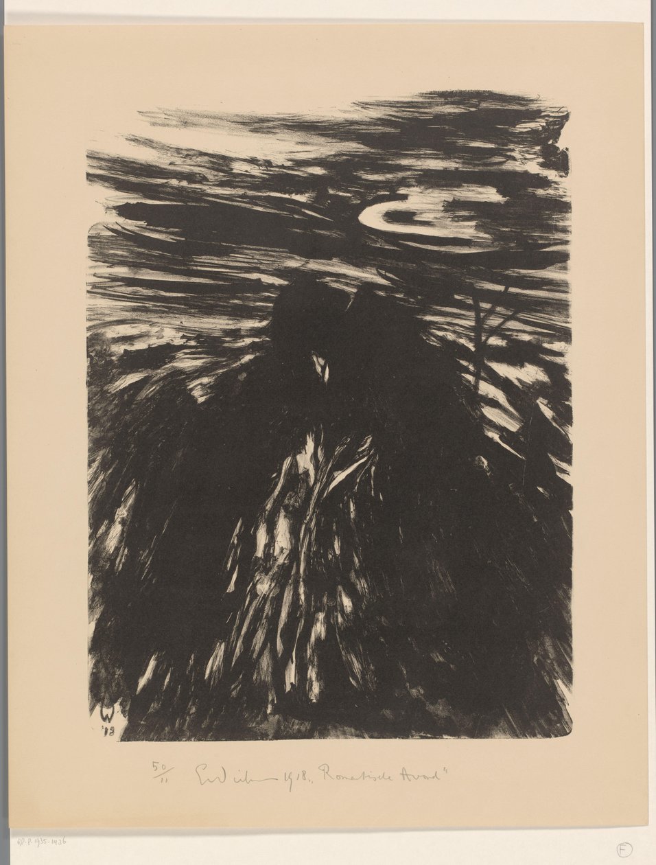 Romantik akşam (nesne üzerindeki orijinal başlık) by Erich Wichmann (signed by artist)
