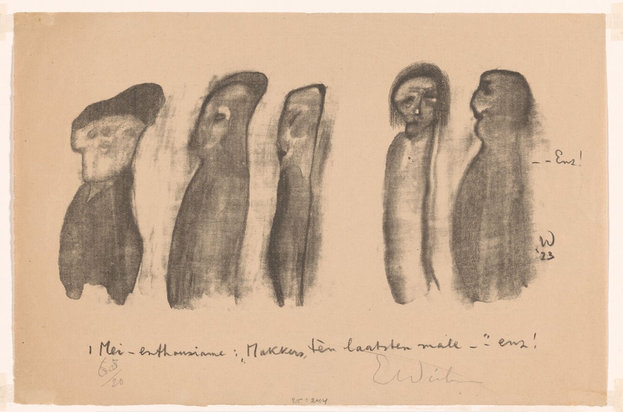 İşçi Bayramı'nda beş rakam by Erich Wichmann (signed by artist)