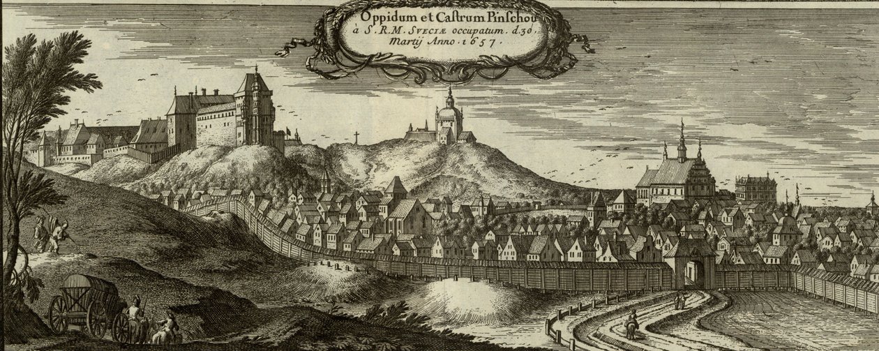 Panorama Pińczowa by Erik Dahlbergh