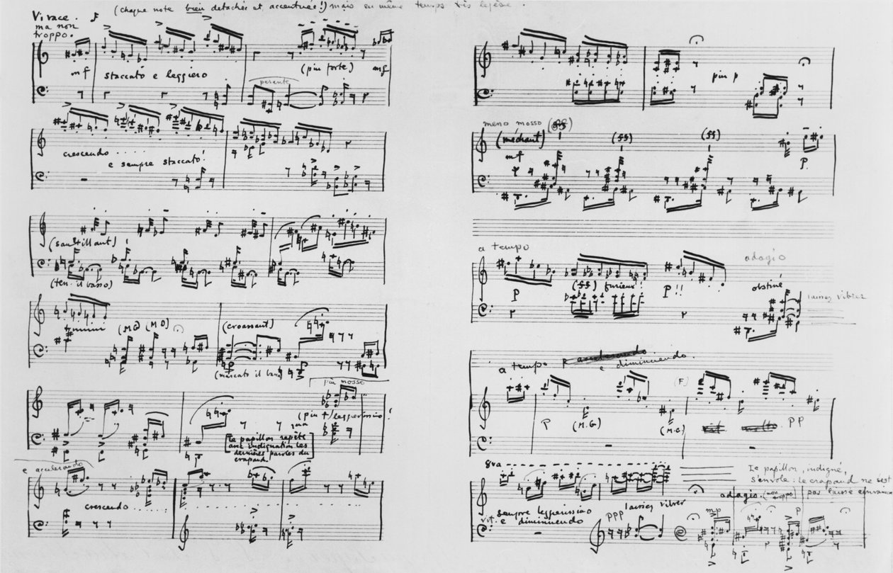 Puan (kağıt üzerinde kalem ve mürekkep) by Erik Satie