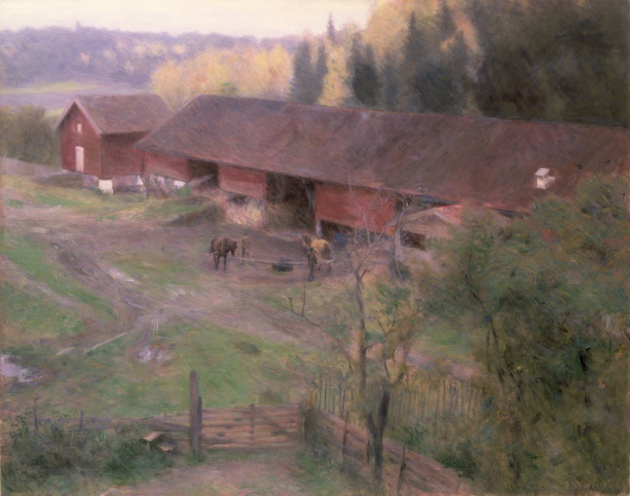 Sonbahar, 1891 by Erik Theodor Werenskiold