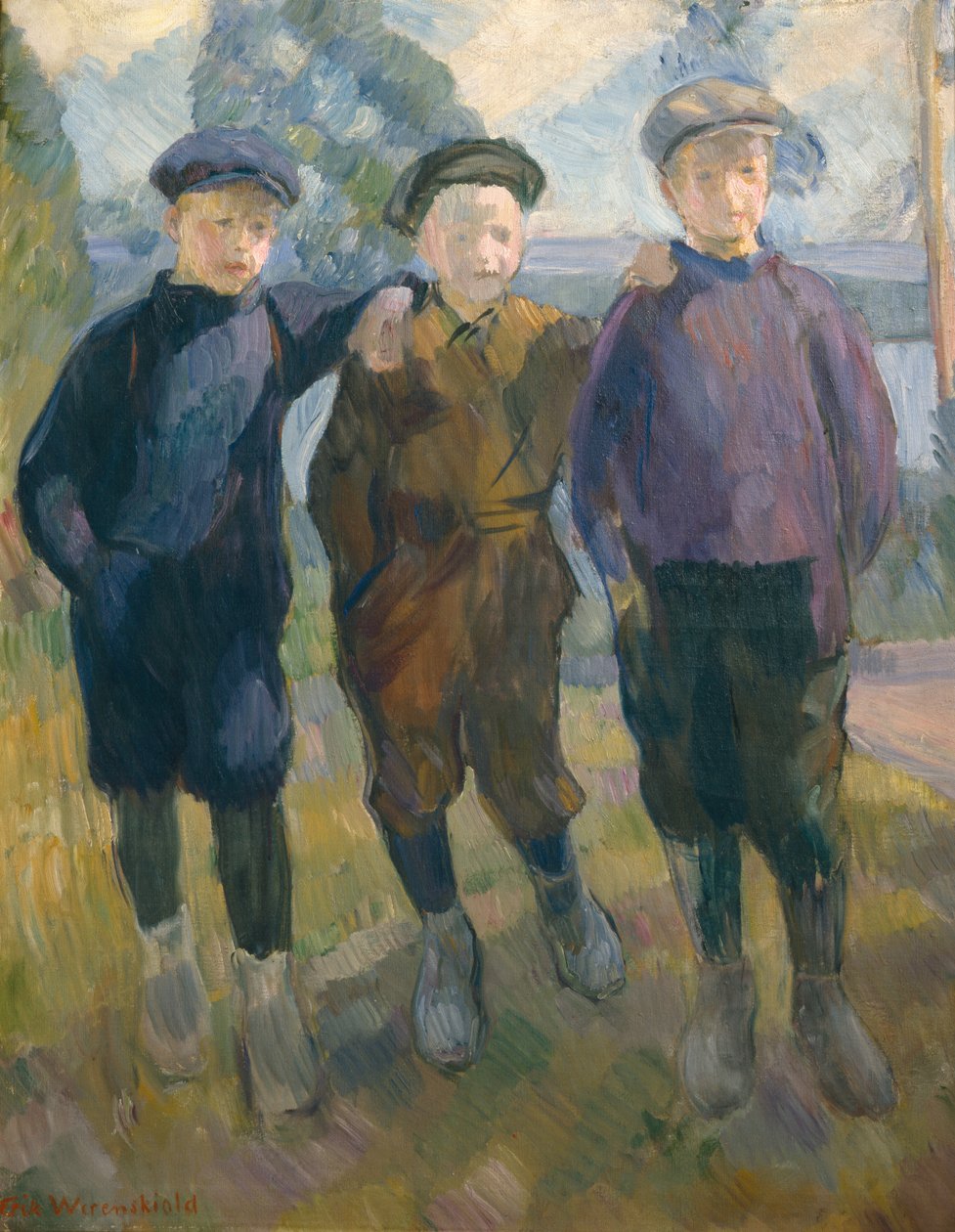 Lysaker Hooligans, 1910 dolayları (resim) by Erik Theodor Werenskiold
