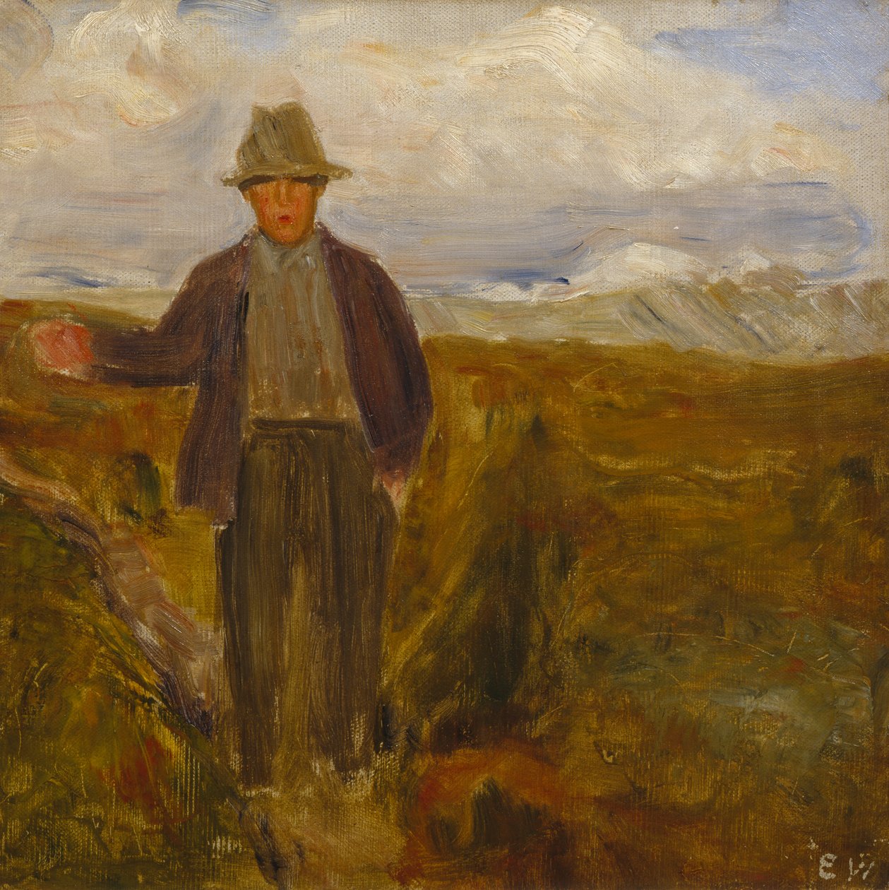Arkada dağ Smiubelgen ve Rondane olan adam by Erik Theodor Werenskiold