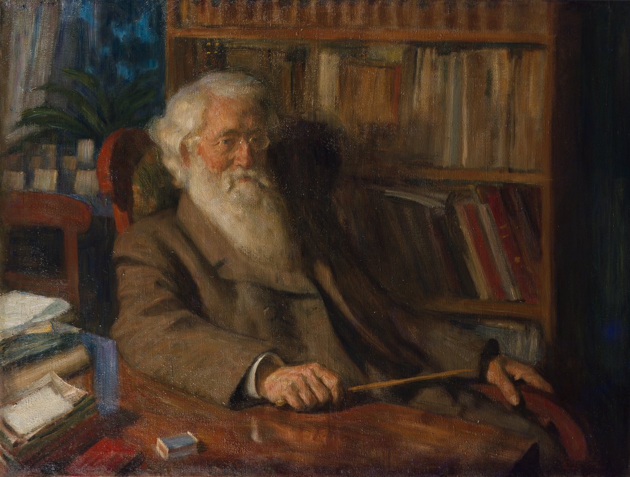 Profesör Johan Ernst Welhaven Sars by Erik Theodor Werenskiold