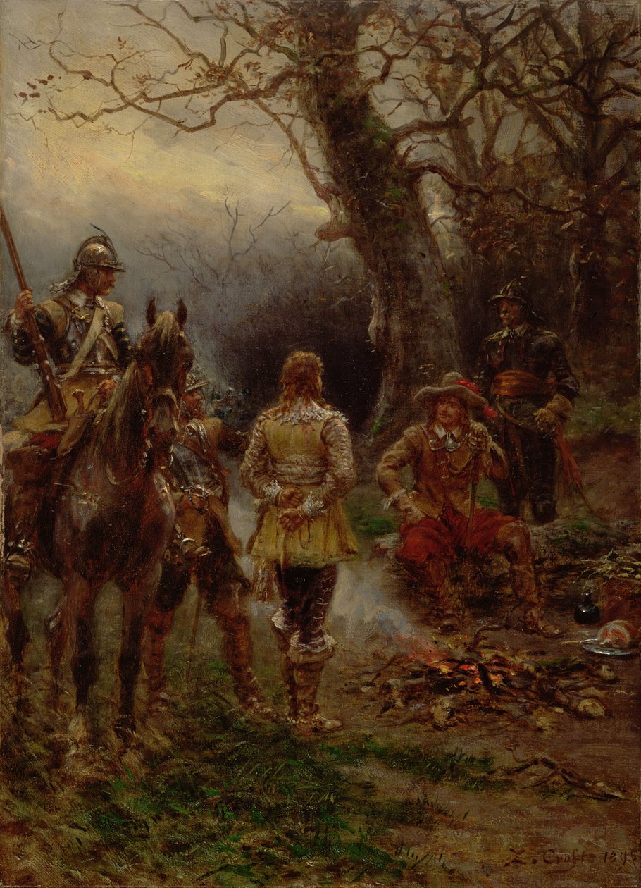 Oliver Cromwell Bir Mahkûmu Sorgularken, 1895 by Ernest Crofts