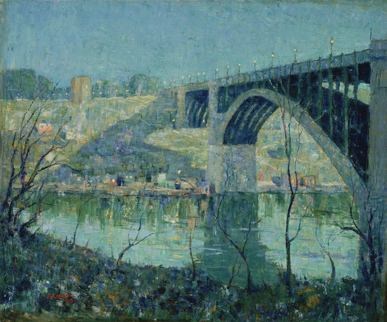 Bahar Gecesi, Harlem Nehri by Ernest Lawson