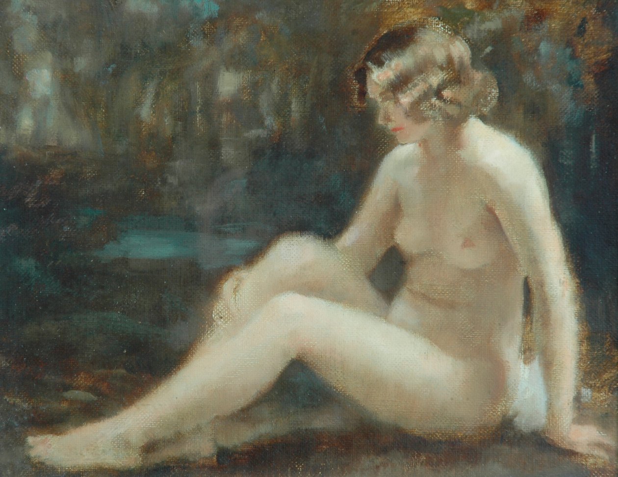 Ormanda Bir Havuz by Ernest Leopold Sichel