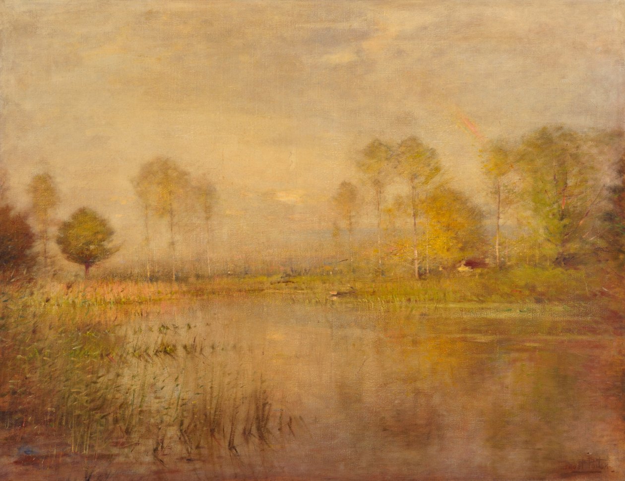 Manzara, Güneş ve Nehir by Ernest Parton