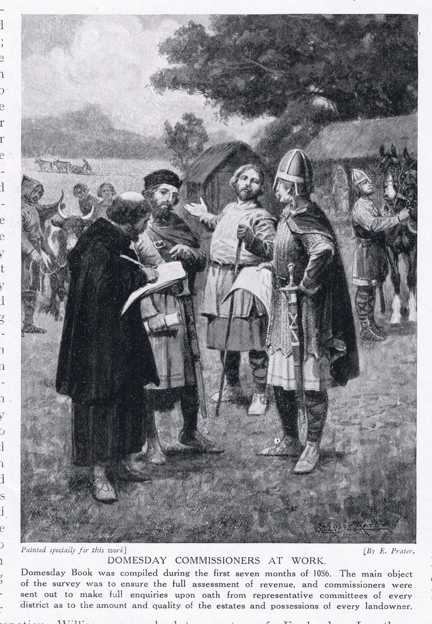 Domesday komiserleri iş başında AD1086, 1920