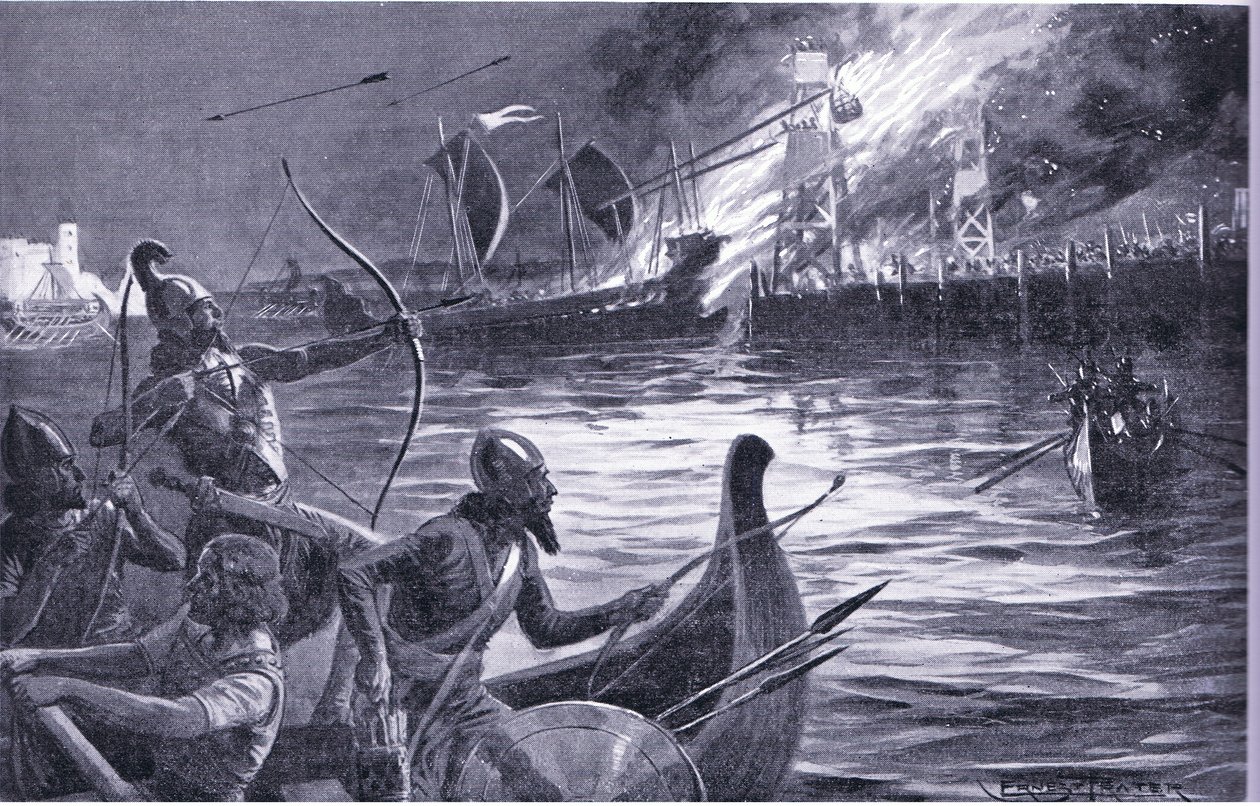 Büyük İskender'in Sur Kuşatması by Ernest Prater