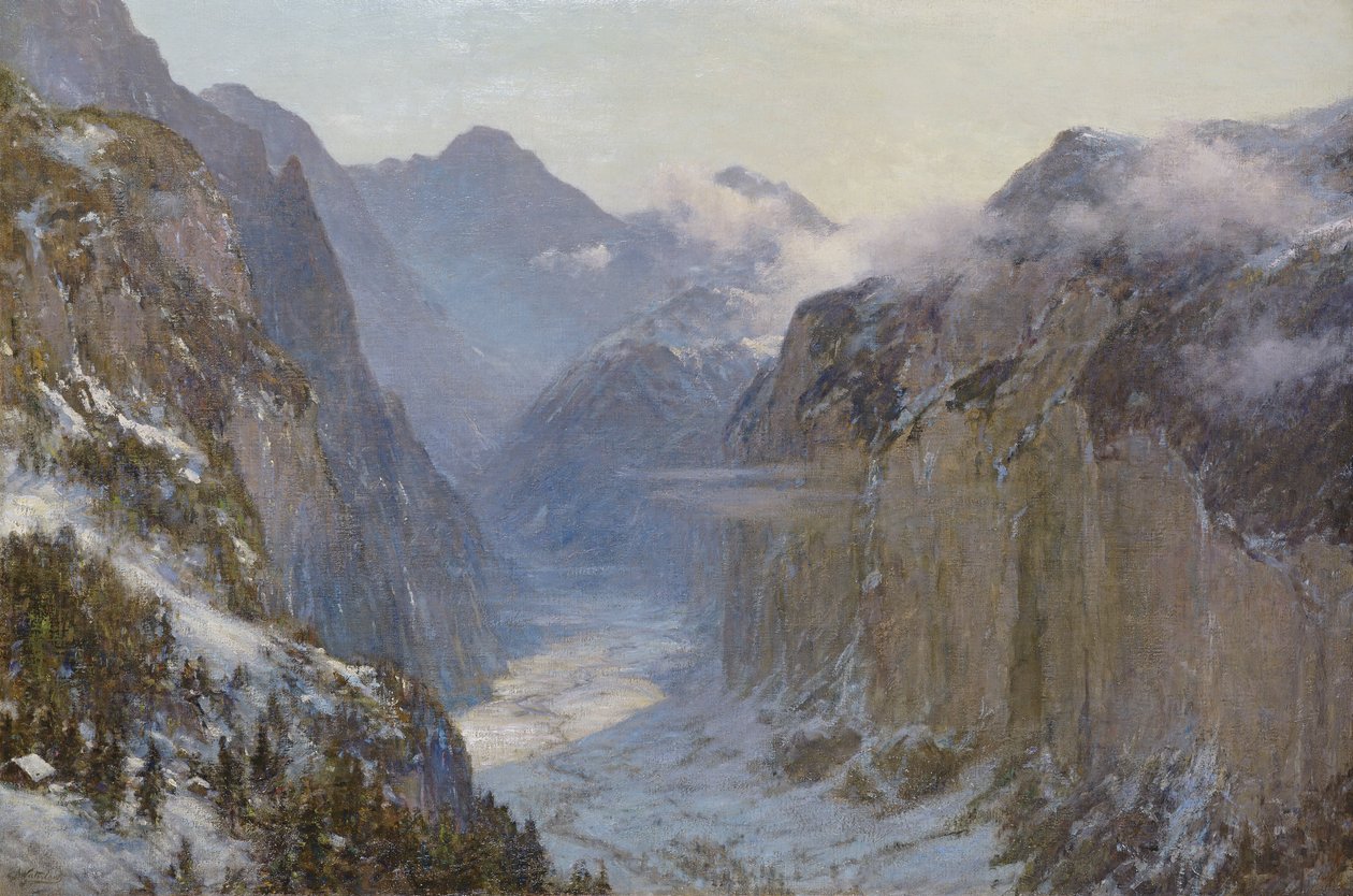 Ellerinde Dünyanın Derin Yerleri (95. Mezmur) 1916 by Ernest Albert Waterlow