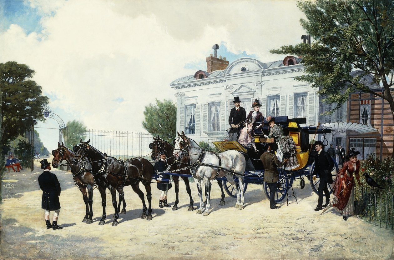 Hackney Arabası; Le Fiacre, by Ernest Alexandre Bodoy