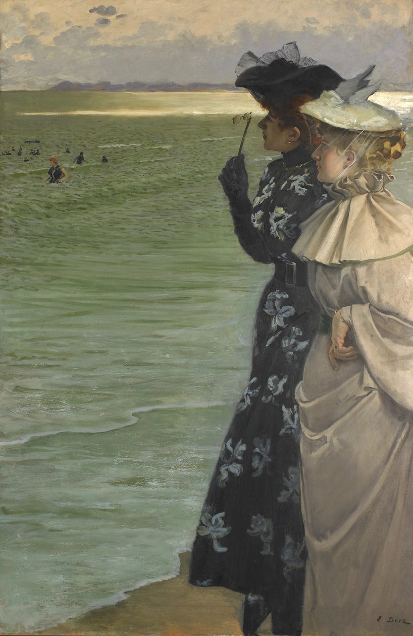 Deniz kenarında yıkanma zamanı Deniz kenarında yıkanma zamanı, 1896. by Ernest Ange Duez