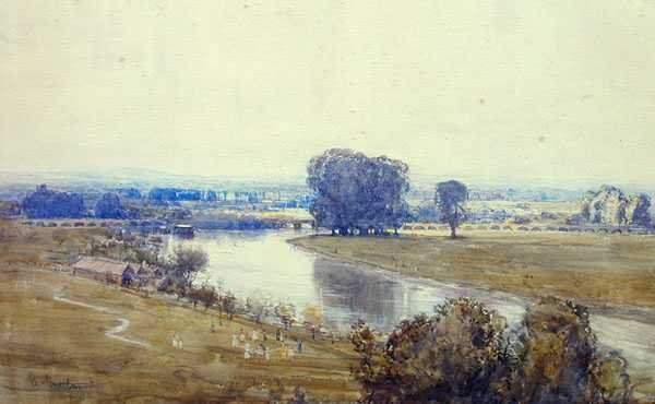Panoramik Görünüm (kağıt üzerine sulu boya) by Arthur Streeton