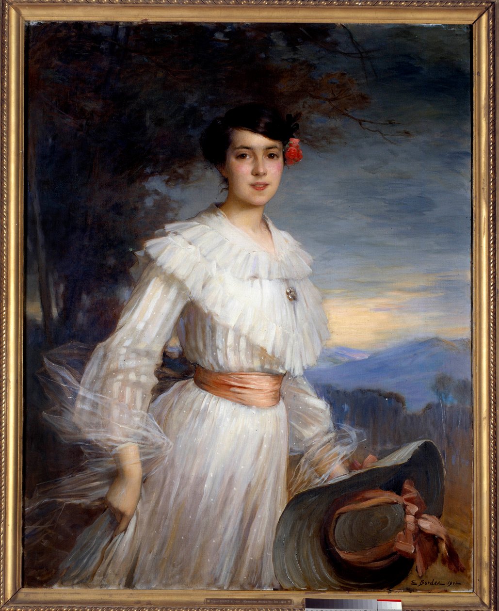 Madeleine Reclus'un portresi. Ernest Bordes'in (1852-1914) tablosu by Ernest Bordes