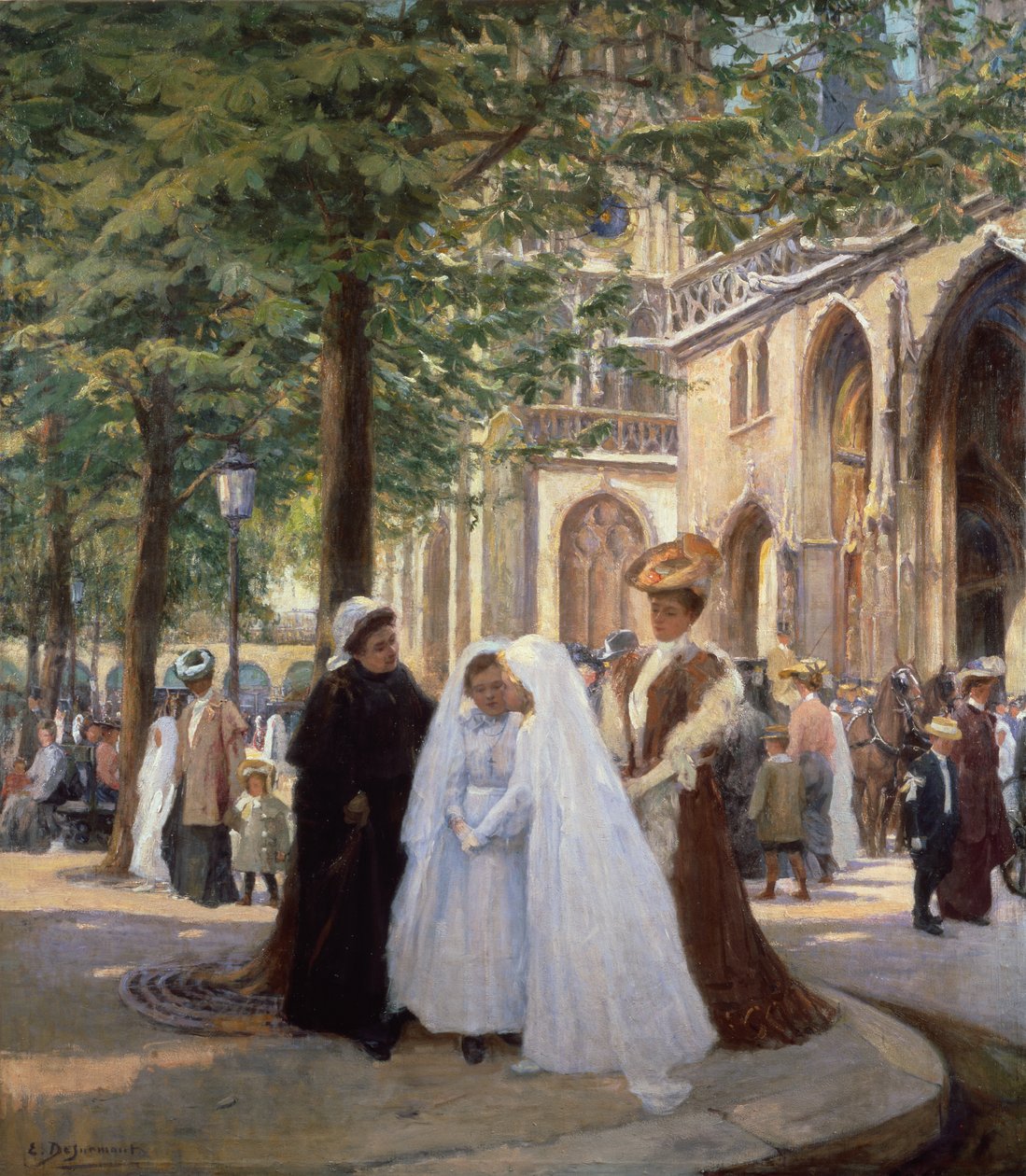 İlk Komünyon (tuval üzerine yağlı boya) by Ernest Desurmont