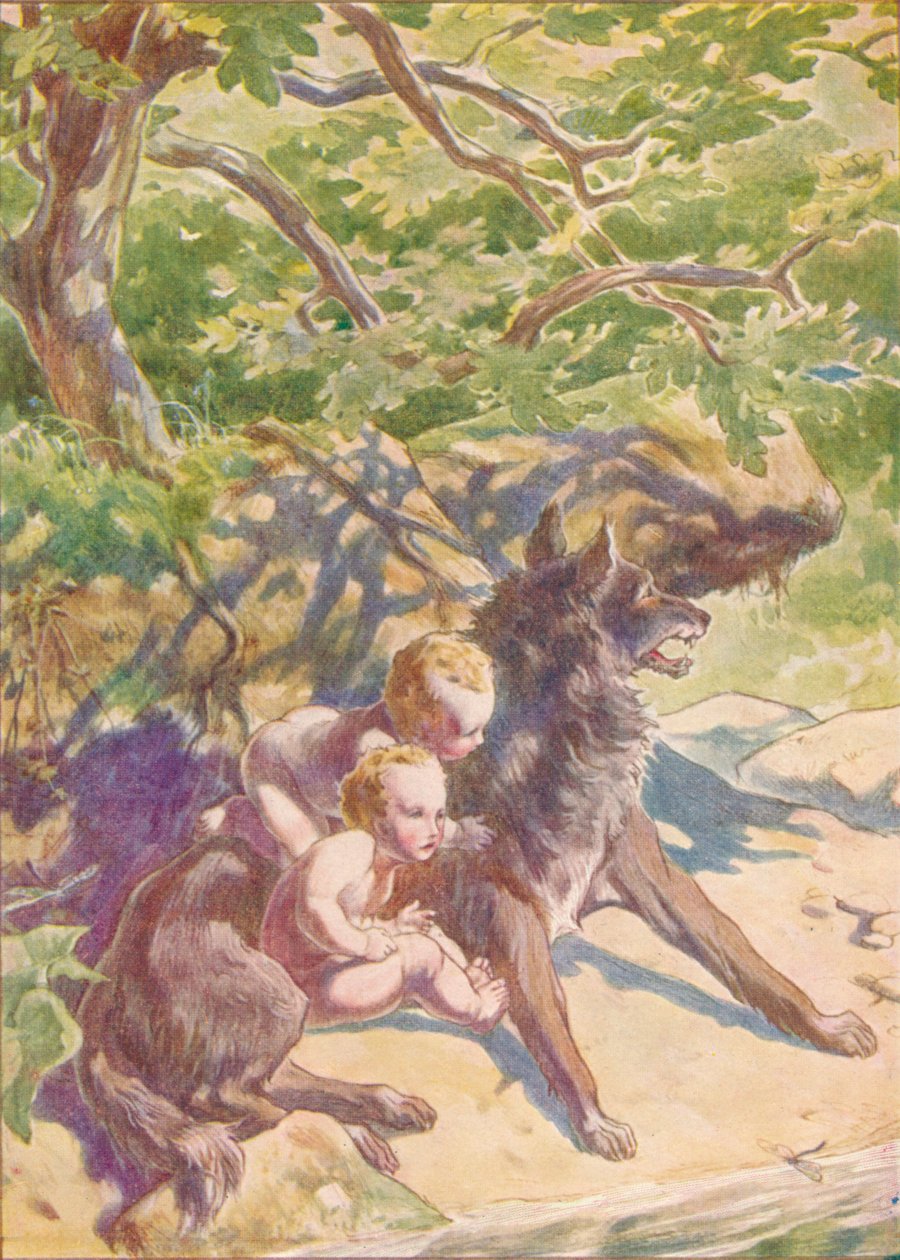 O sırada nehrin aşağısına bir dişi kurt içmeye geldi, c1912 1912 by Ernest Dudley Heath