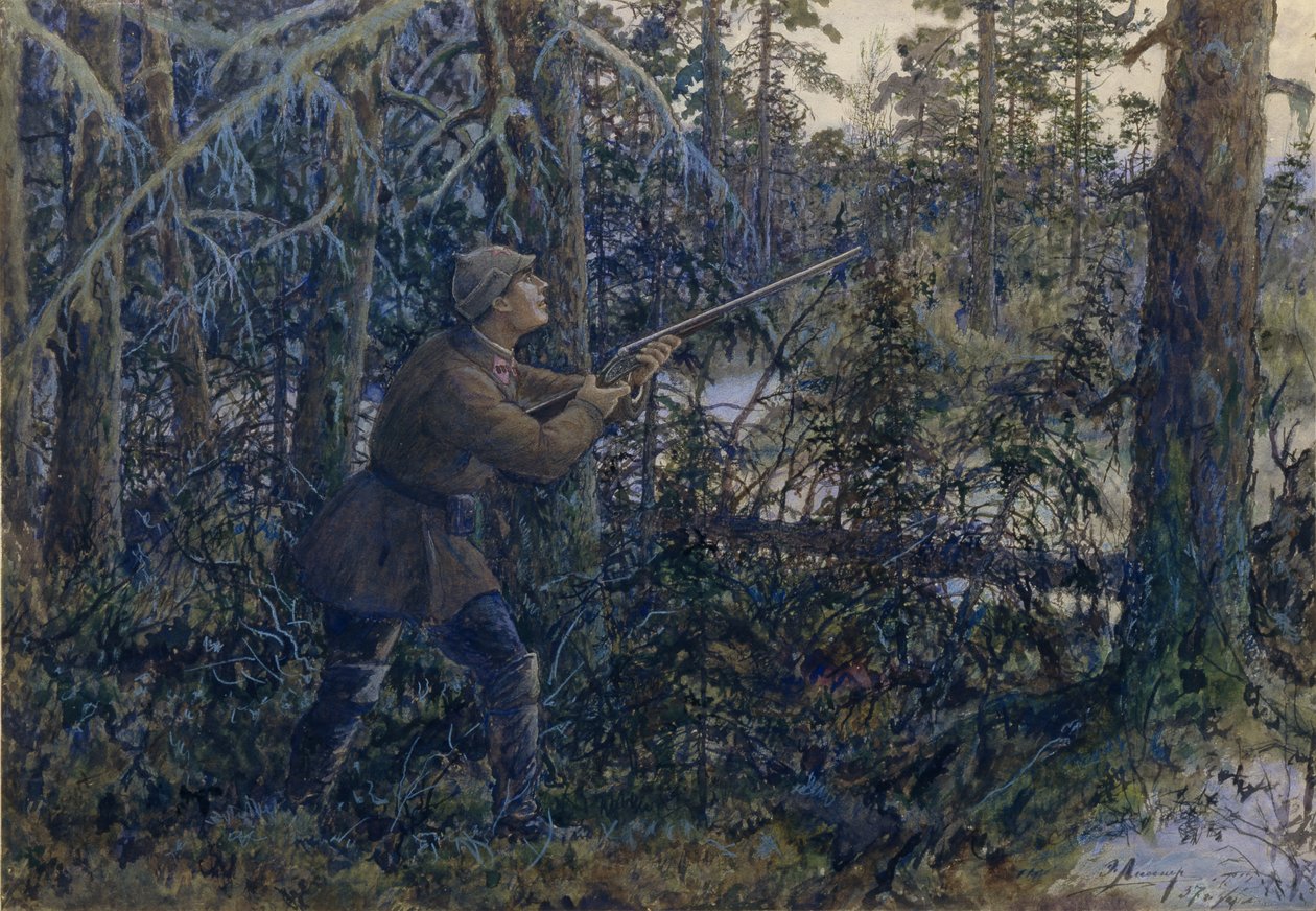 Capercaillie Avı, 1937 by Ernest Ernestovich Lissner