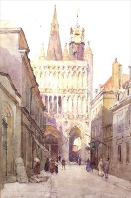 Notre Dame, Dijon 1897 (suluboya) by Ernest George