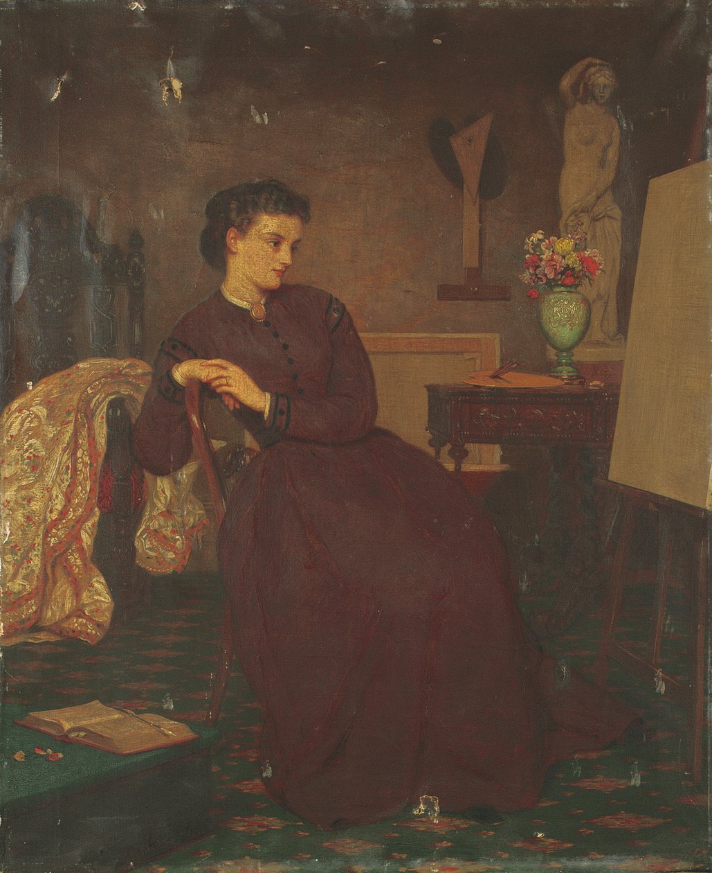 Bir Hanım Sanatçısı, 1869 by Ernest Gustave Girardot