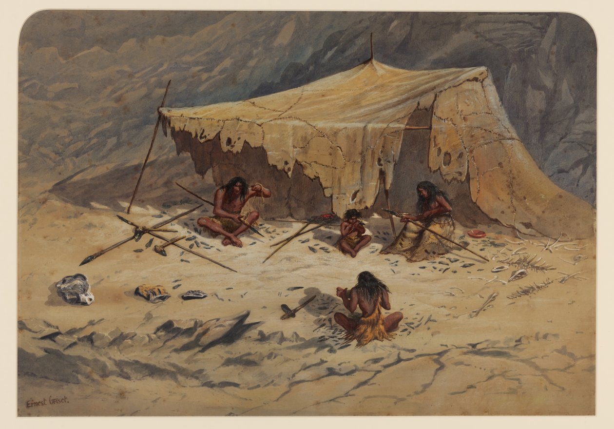 Tarih Öncesi Kamp, 1871 by Ernest Henry Griset