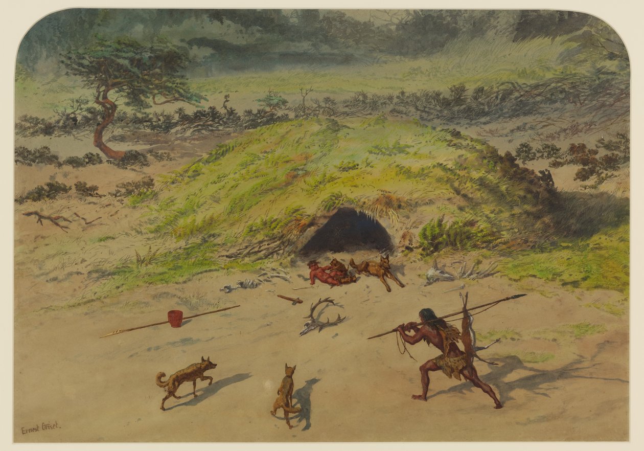 ಇತಿಹಾಸಪೂರ್ವ ದೃಶ್ಯ, 1871 ಟರ್ಕ್ by Ernest Henry Griset