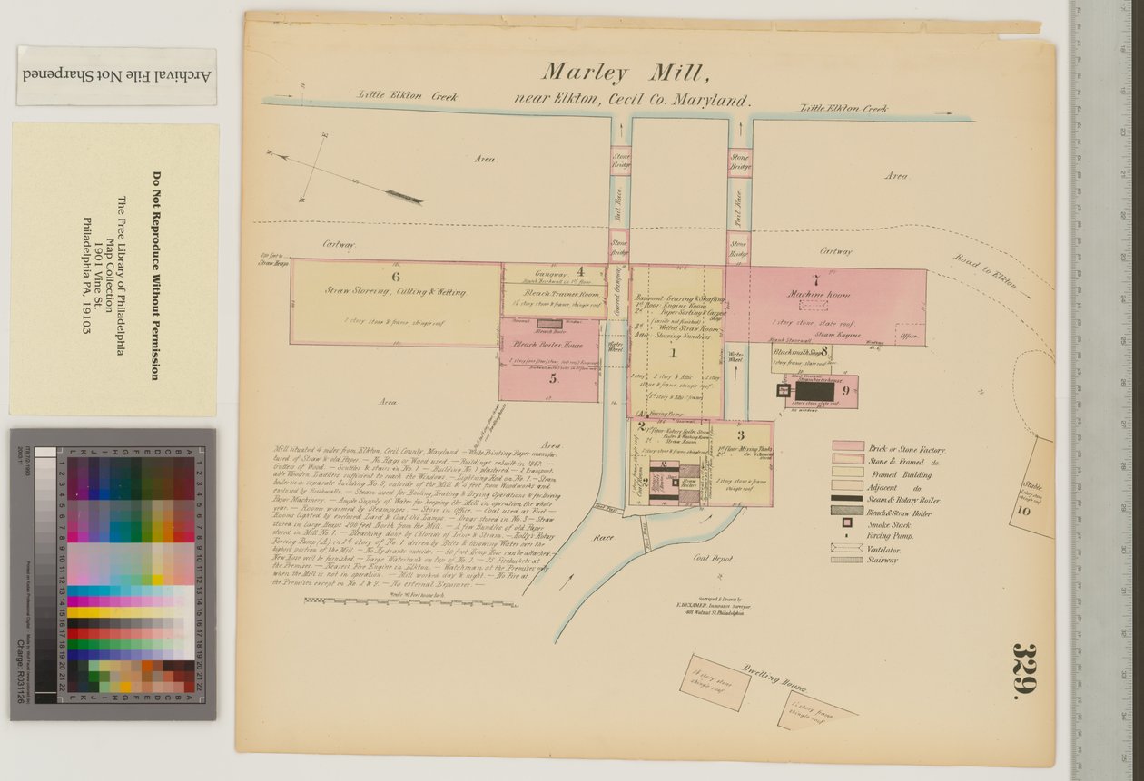 Marley Mill, Little Elkton Creek, Maryland, Hexamer General Surveys, 1867 by Ernest Hexamer