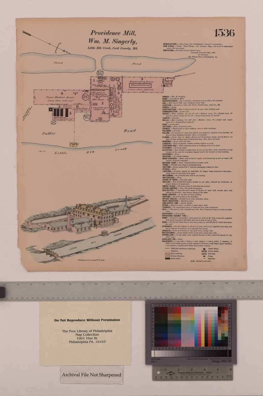 Providence Mill, Fair Hill, Maryland, Hexamer General Surveys, 1882 by Ernest Hexamer