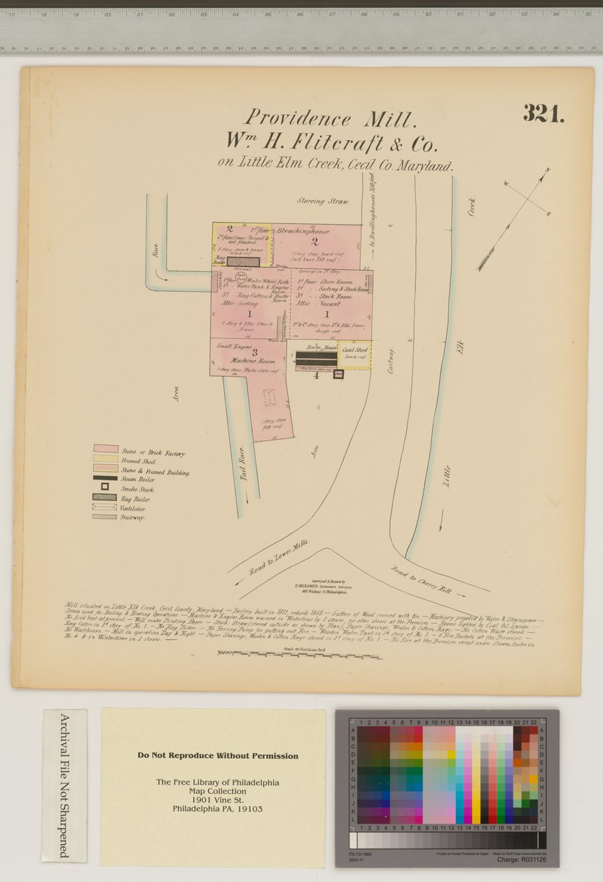 Providence Mill, Little Elk Creek, Maryland, Hexamer General Surveys by Ernest Hexamer