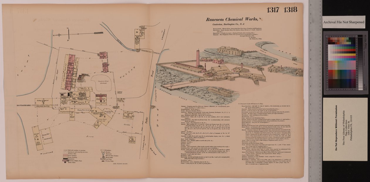 Cilt 14, Rancocas Chemical Works, Hexamer General Surveys, Burlington, New Jersey, 1878 by Ernest Hexamer