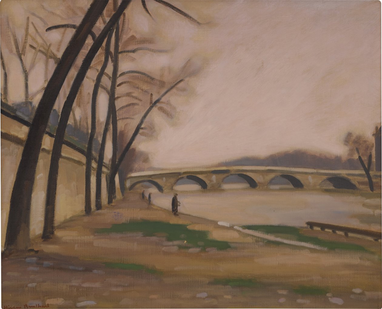 Seine Nehri'nin kıyıları, Paris, 1920-30 dolayları (tuval üzerine yağlıboya) by Ernest Hiram Brülhart