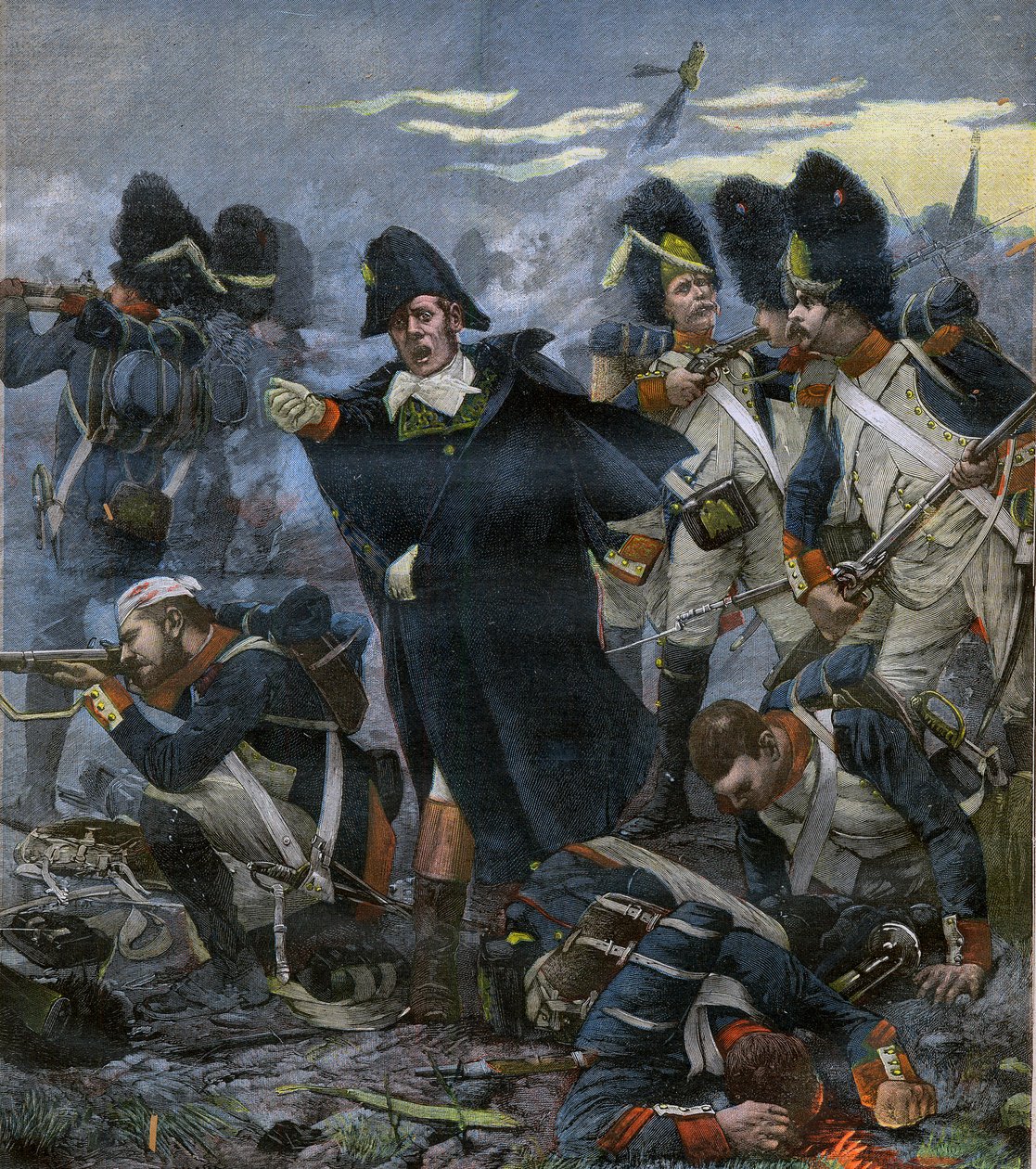 General Pierre Cambronne (1770-1842), Waterloo Savaşı'nda birliklerinin yanında - Delahaye'den sonra gravür, Ernest Jean (1855-1921) - by Ernest Jean Delahaye