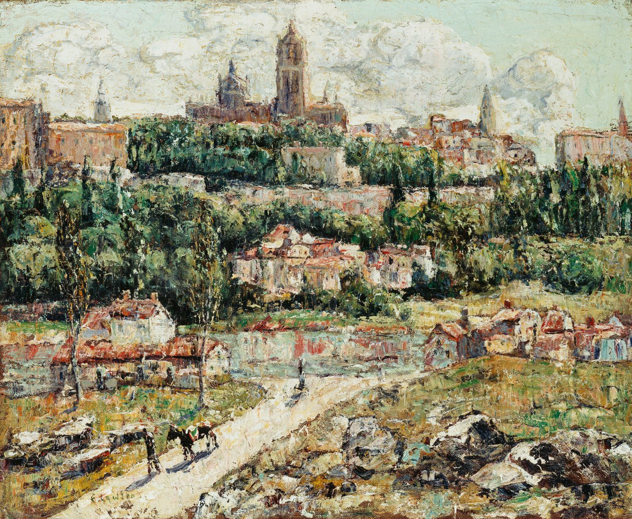 Segovia, İspanya, c.1916 (tuval üzerine yağlı boya) by Ernest Lawson