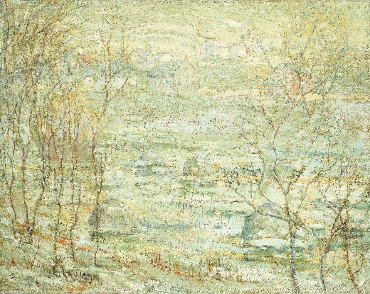 Bahar Manzarası, Harlem Nehri by Ernest Lawson