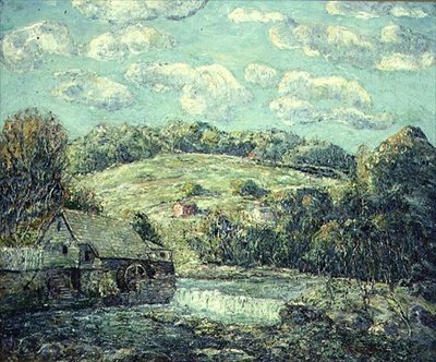 Eski Değirmen, Wilton, Connecticut (tuval üzerine yağlı boya) by Ernest Lawson