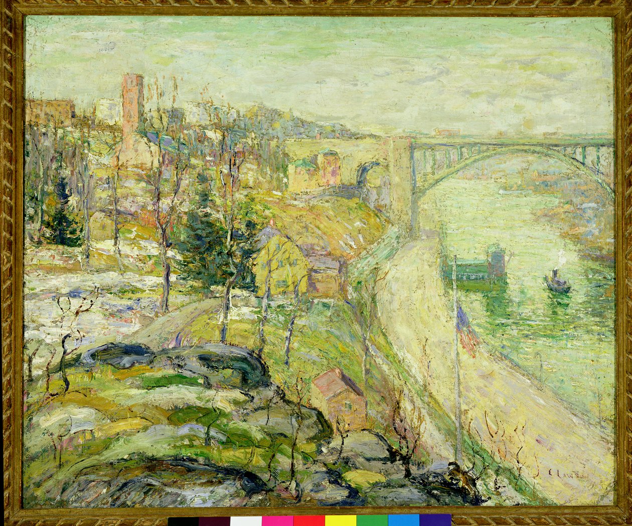 Washington Köprüsü, New York, c.1915-25 (tuval üzerine yağlı boya) by Ernest Lawson