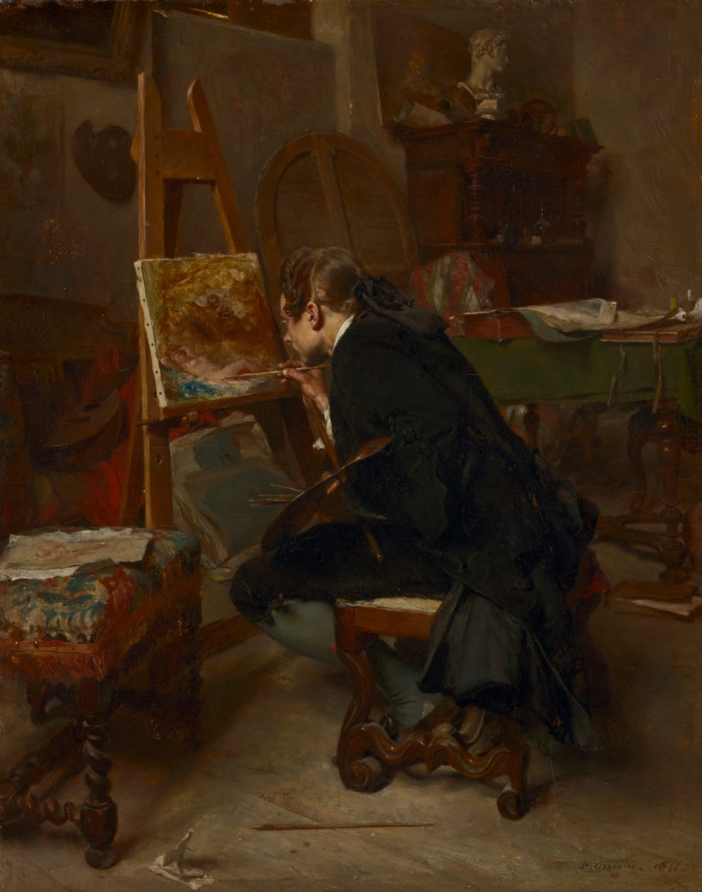 Bir Ressam, 1855. by Jean Louis Ernest Meissonier