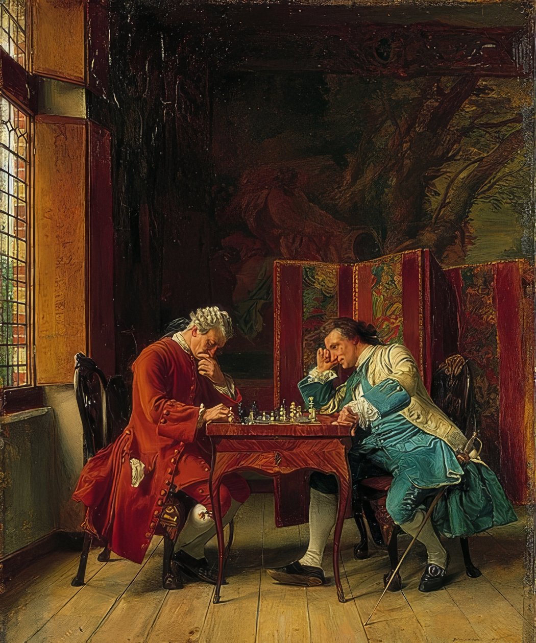 Satranç oyuncuları. 1856 by Jean Louis Ernest Meissonier