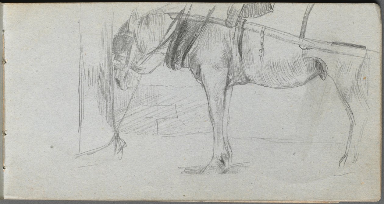 Eskiz defteri, sayfa 06: Bir At Çalışması by Ernest Meissonier