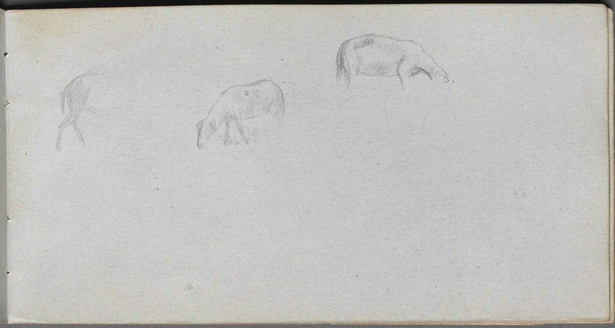 Sketchbook, sayfa 20: Animal Study. by Jean Louis Ernest Meissonier