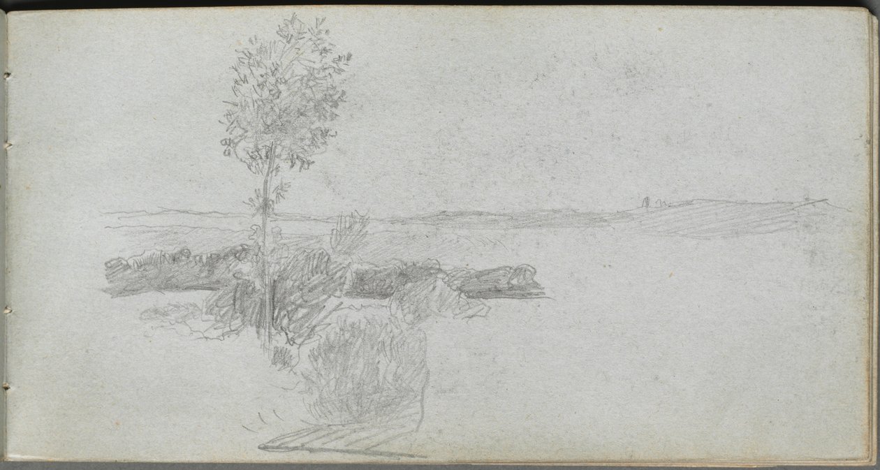 Sketchbook, sayfa 28: Peyzaj Çalışması by Ernest Meissonier