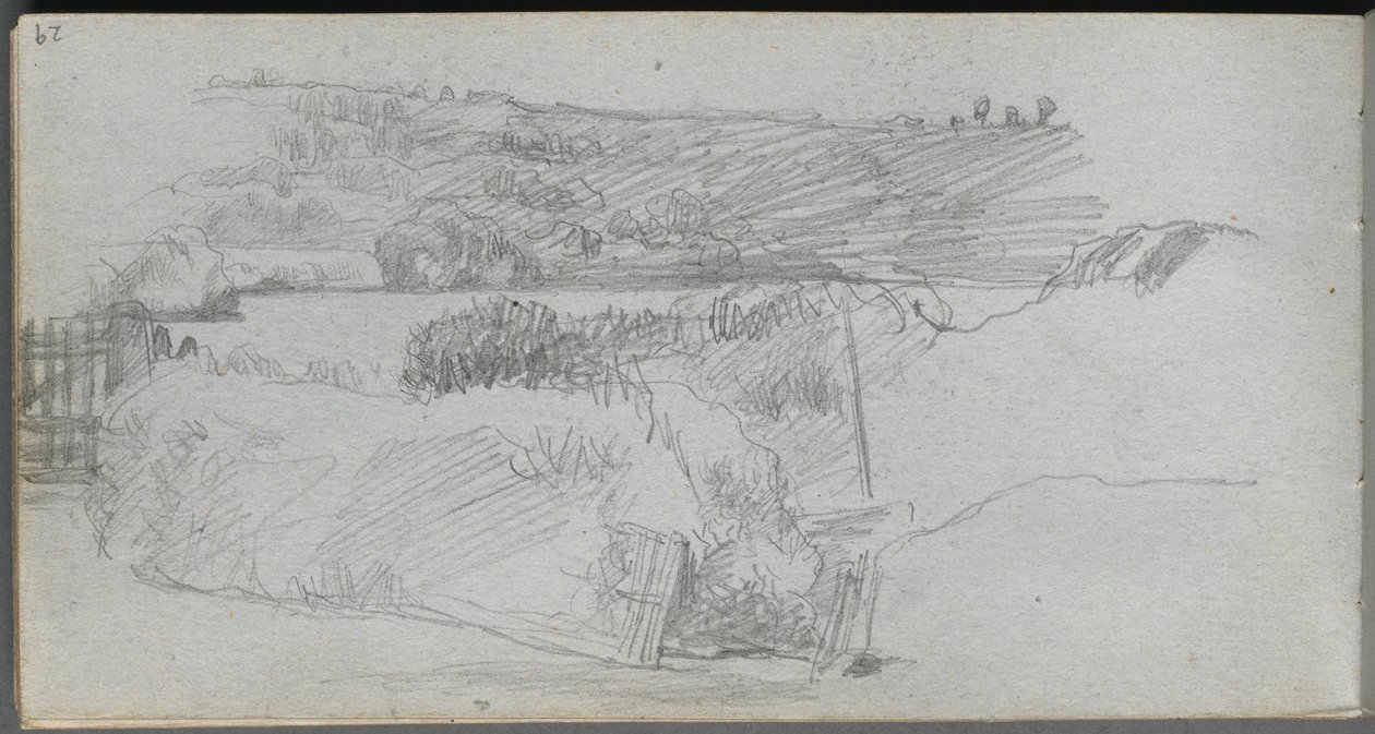 Sketchbook, sayfa 29: Peyzaj Çalışması. by Jean Louis Ernest Meissonier