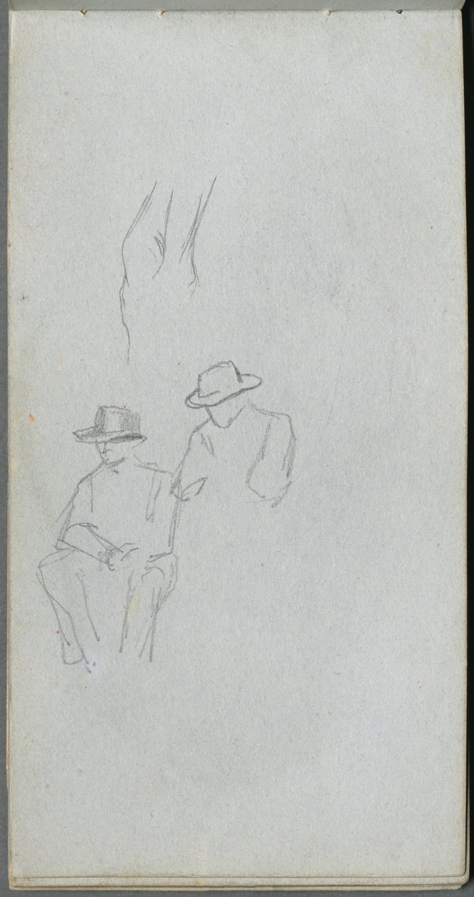 Sketchbook, sayfa 32: Figürlerin İncelenmesi. by Jean Louis Ernest Meissonier