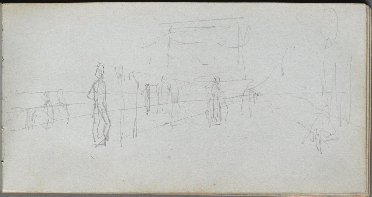 Sketchbook, sayfa 40: Perspektif Çalışması. by Jean Louis Ernest Meissonier