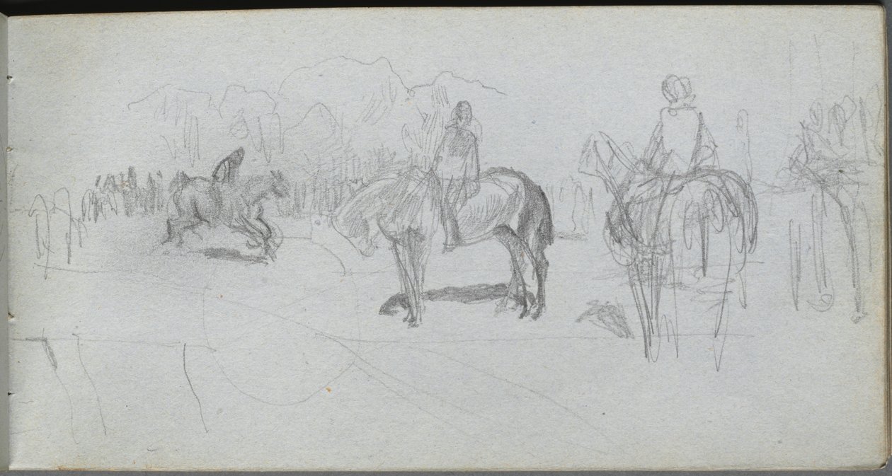 Sketchbook, sayfa 52: Figür Çalışması . by Jean Louis Ernest Meissonier